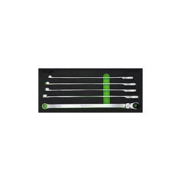 Vim Tools DFXL150 Deep Spline Ratcheting Flex Head XL Metric Wrench Set, 5-