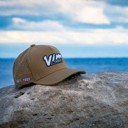 Vim Tools PVC1931-TN Vintage PVC Hat, Tan, White VIM and 1931 Logo, Branded