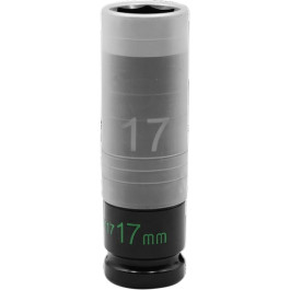 Vim Tools TWLS117 17mm Thin Wall Impact Lug Nut Socket, 1/2" Drive, Deep Br
