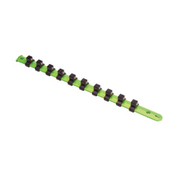 Vim Tools V522G Socket Rack, 1/2" Drive, 10 Studs, Green, 14"