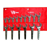 V8 Tools 9215 Jumbo SAE Service Wrench Set in Plastic Tray, 15 Pieces