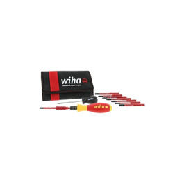 Wiha 28789 11 Piece Insulated TorqueVario-S and SlimLine Blade Set, 10-50 i