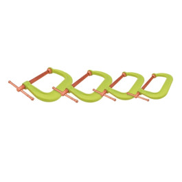 Wilton 11114 Spark-Duty 400CS Hi-Vis C-Clamp Kit, Forged Steel, Extra Deep