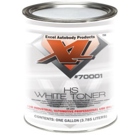 Excel 70001 HS White Toner GA, High-Solids Automotive Paint, 1 Gallon