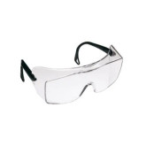 3M 12166 OX Protective Eyewear 2000 Over the Glass Safety Glasses, Clear Anti-Fog Lens, Black Secure Grip Temple, Adjustable
