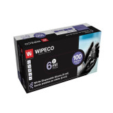 Wipeco DN106-S Disposable 6 mil Black Nitrile Power Free Gloves, Small, 100-Pack